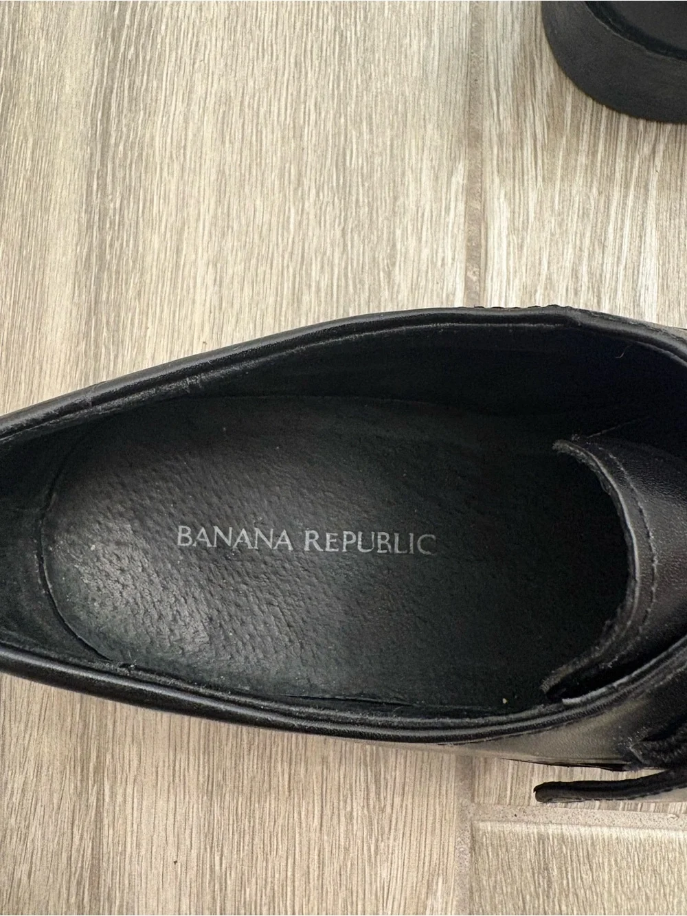 Banana Republic Black Leather Single Monk Strap Men’s Dress Shoes